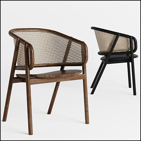 藤编夏季凉椅扶手椅素材之家精选3D模型