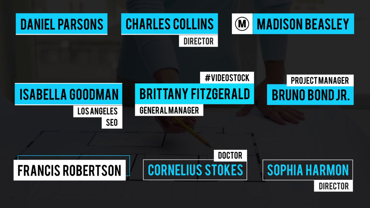 整洁的自动缩放幻灯片文本框素材库精选AE模板