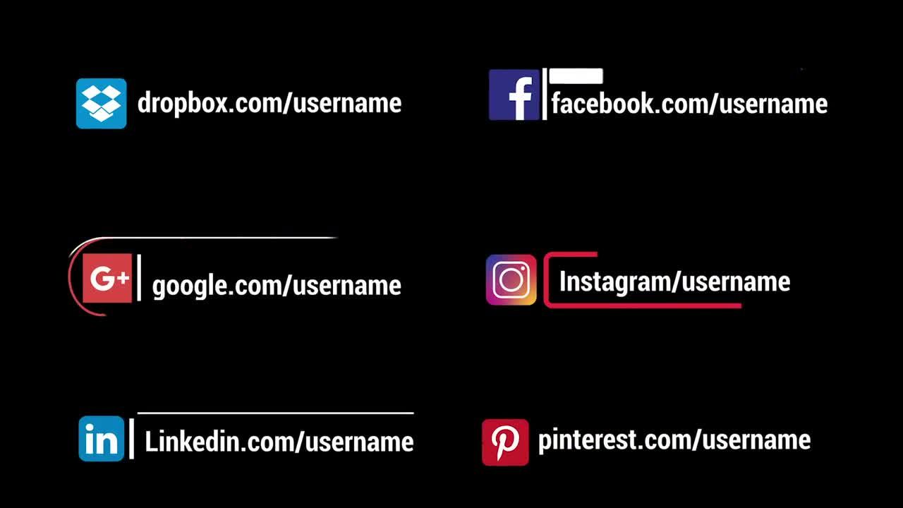 12个社交媒体三分之一效果pr标题图形素材包