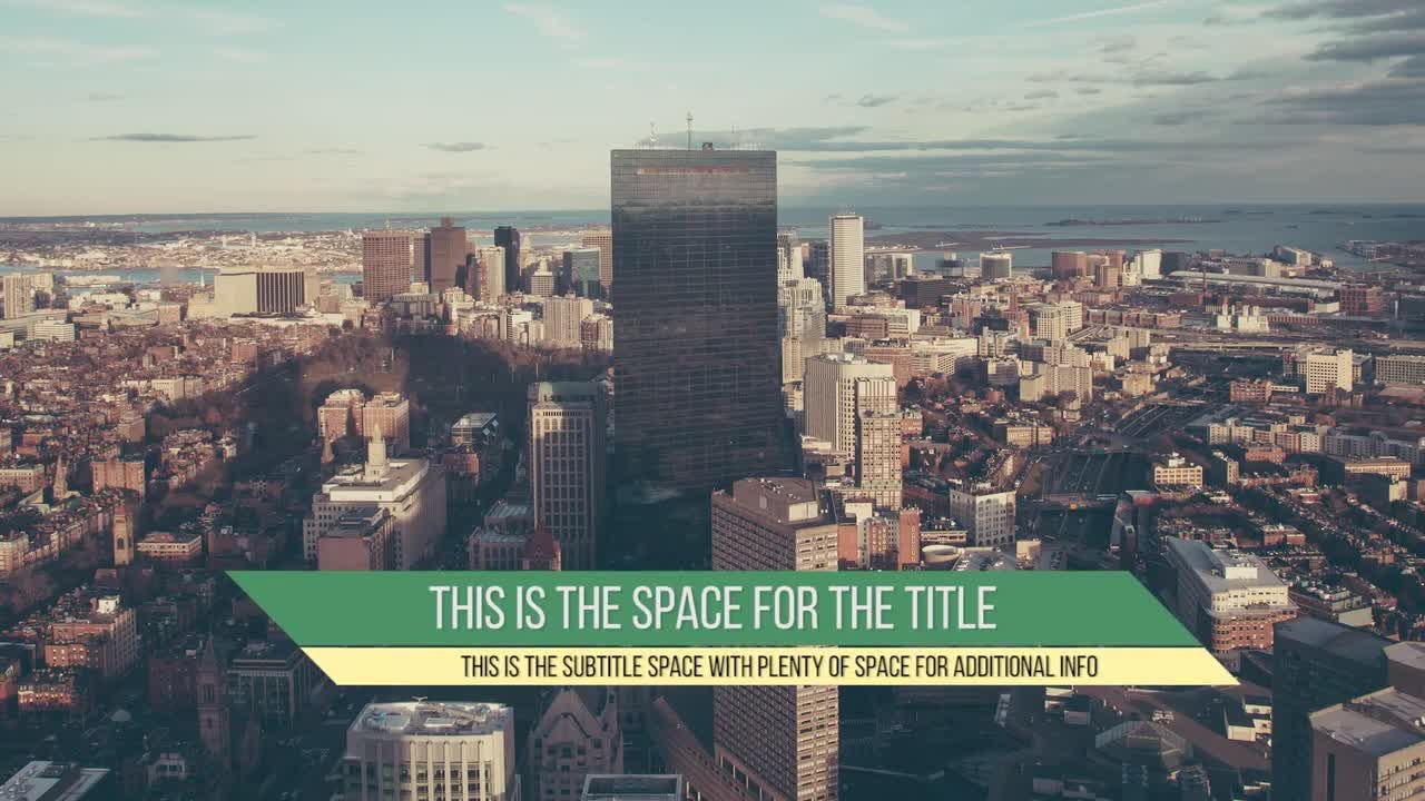 复古未来主义简单三分之二标题素材库精选pr模板