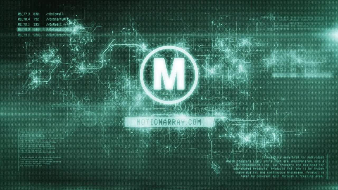 独特的高科技HUD界面风格ae徽标模板