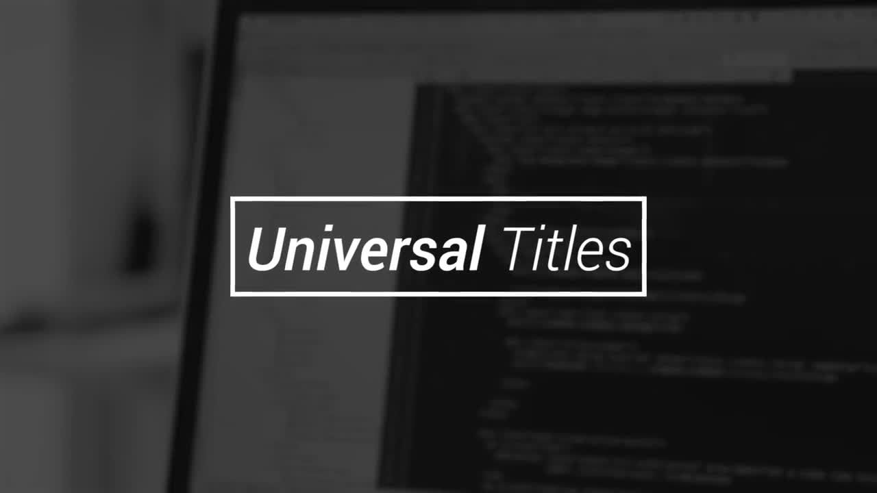 通用标题Pr模板