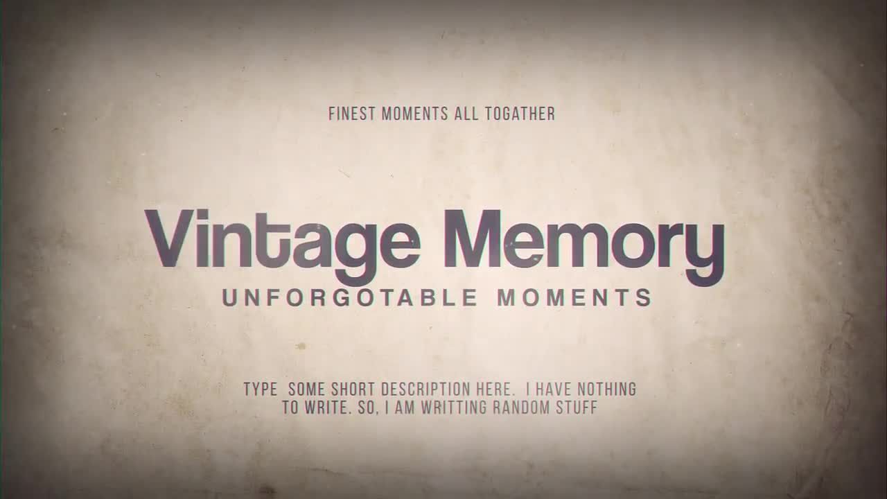 复古的闪光粒子效果文本动画幻灯片素材库精选AE模板