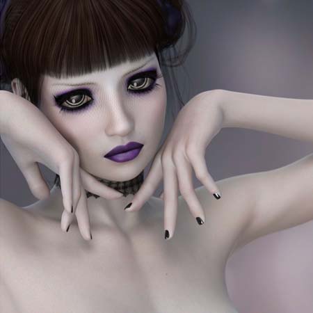 精致3D可自定义女孩素材之家精选3D模型