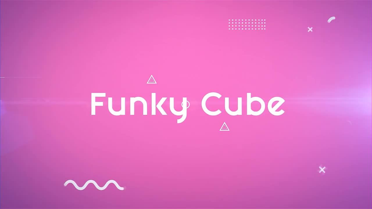 旋转3D立方体效果开场动画素材库精选AE模板