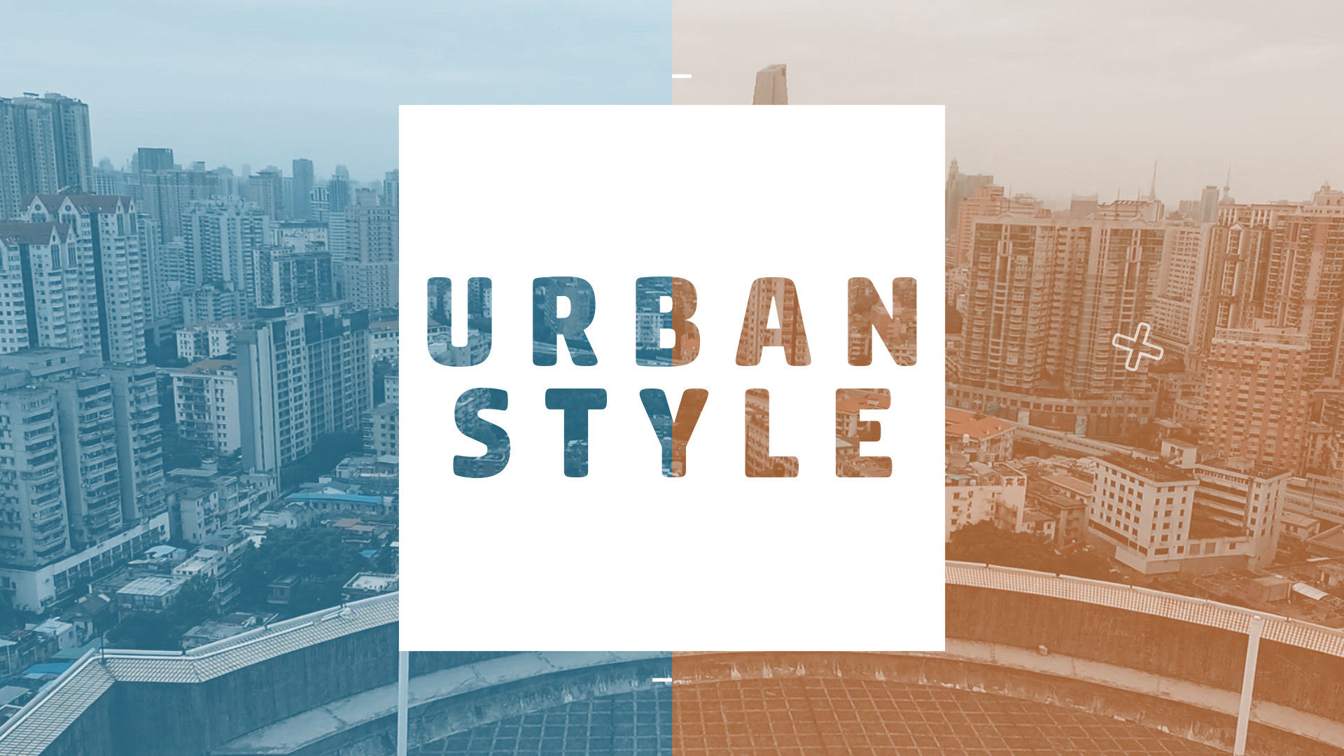 城市故障开场动画素材库精选AE模板