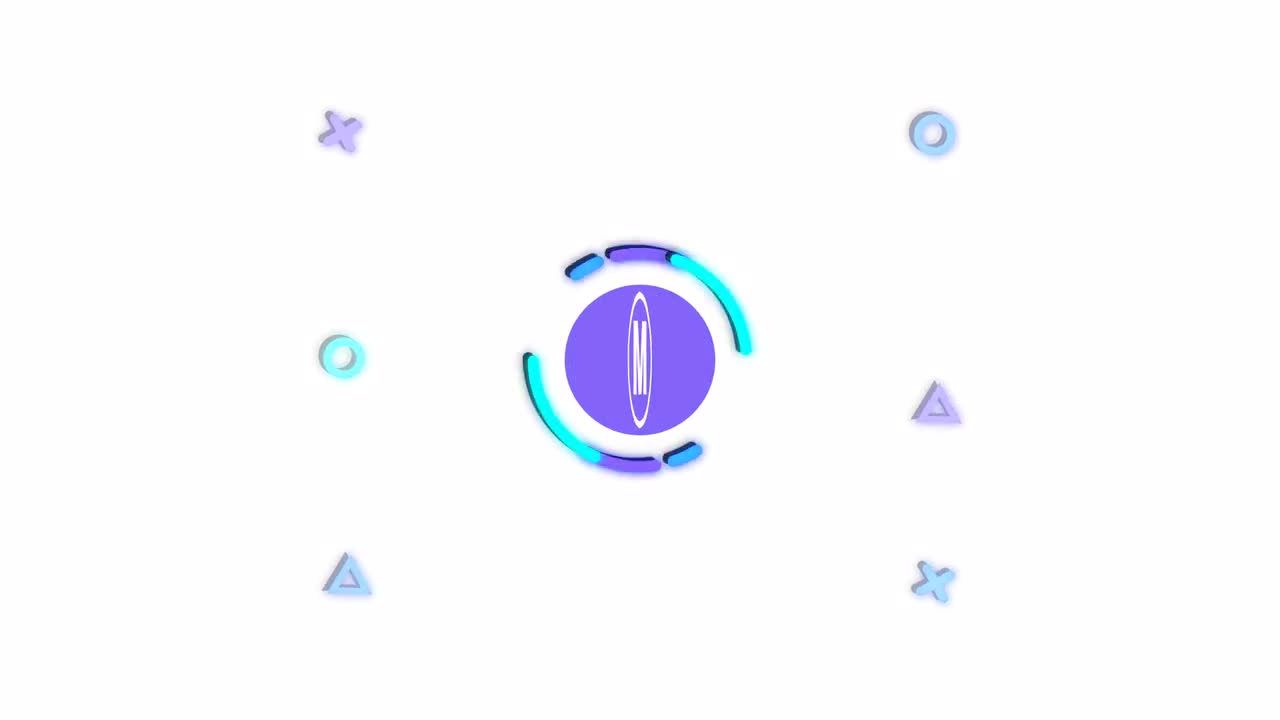 干净多彩流畅动画形状图层展示徽标素材库精选AE模板