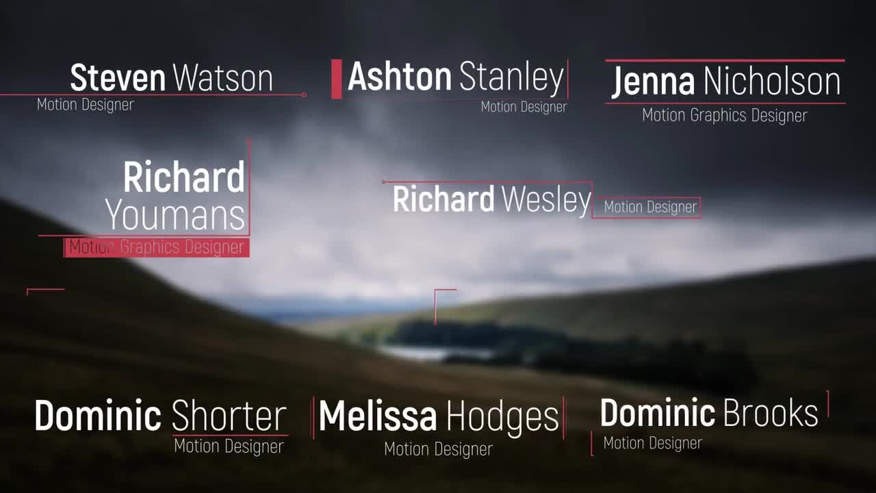 13个简单的下三分之一动画素材库精选AE模板