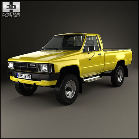 丰田 Hilux DX 皮卡1983 素材之家精选3D模型