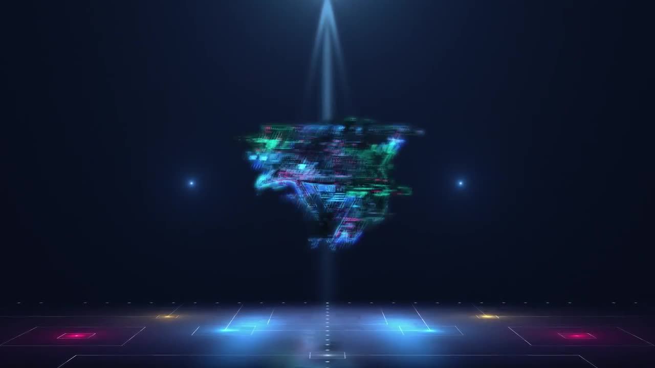 3D电线的动态动画徽标展示素材库精选AE模板