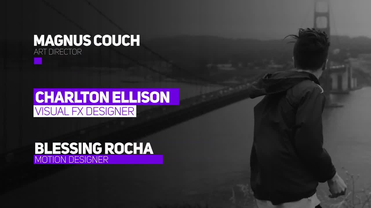 6组紫色系动态全屏标题字幕特效素材库精选AE模板