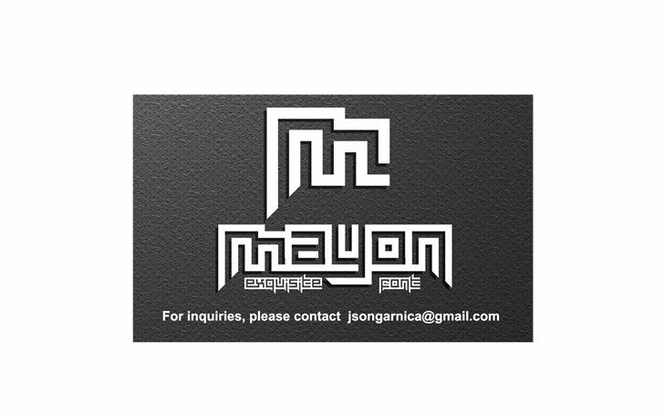 Mayon Exquisite font插图1 Mayon Exquisite font插图1