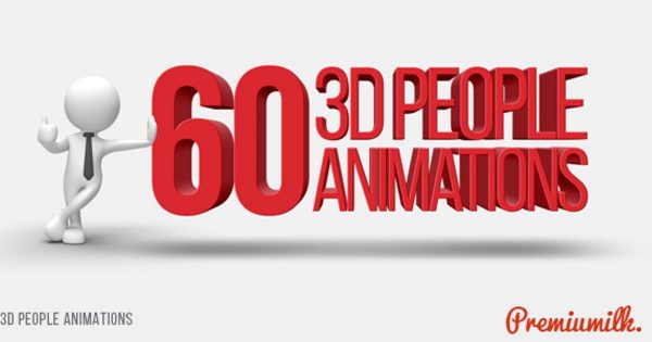 3D卡通人物动态视频素材库精选AE模板 3D People Animations