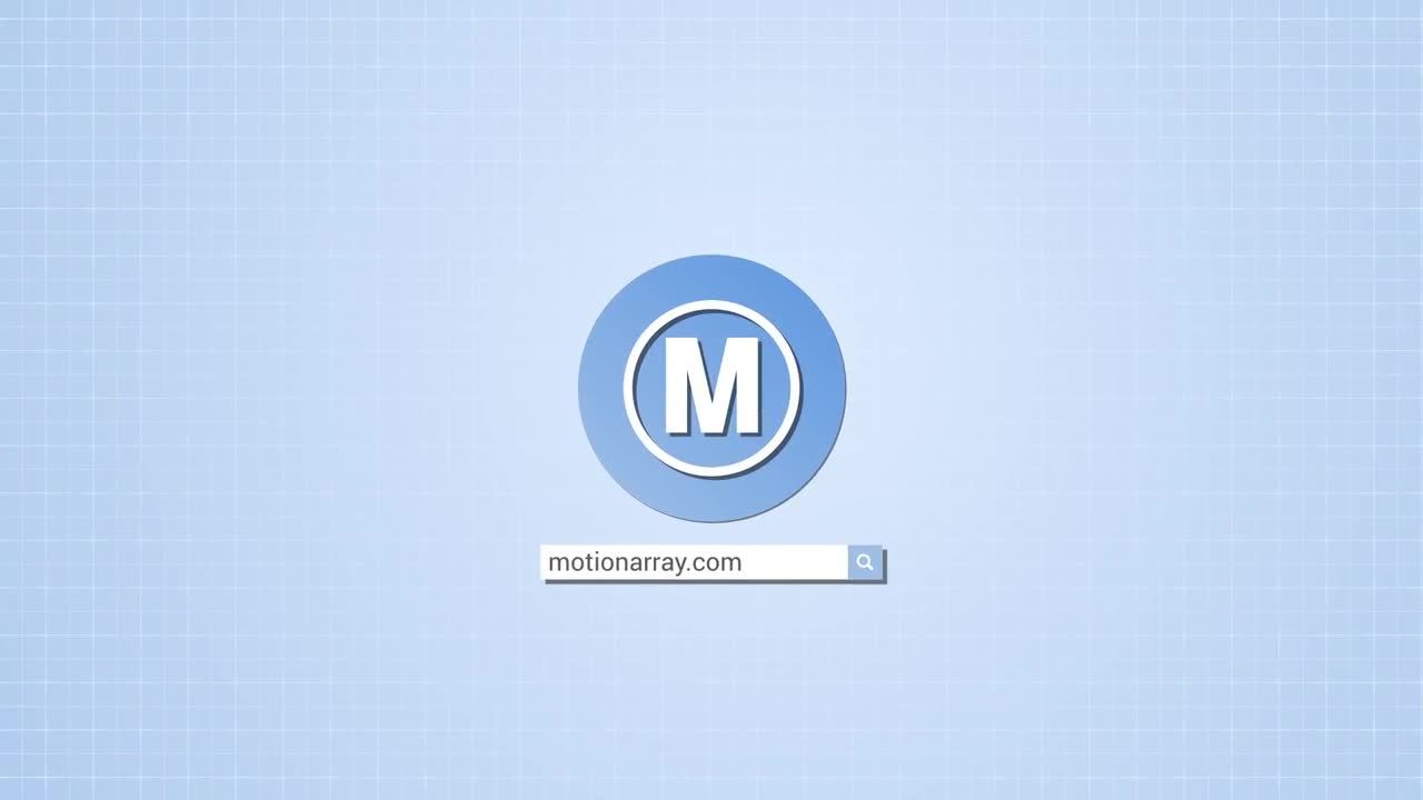 时尚的创意搜索引擎徽标动画素材库精选AE模板