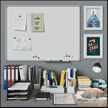 办公室文件摆件等素材之家精选3D模型