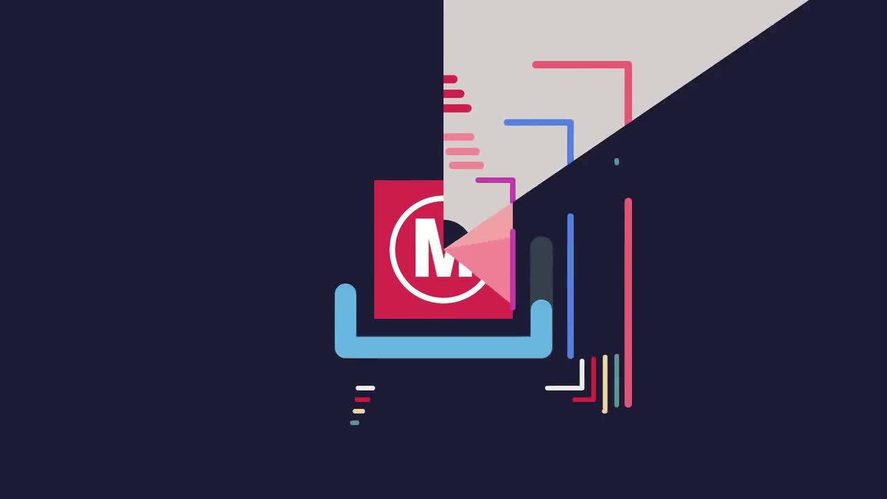 平面动态图层和线条Logo图标素材库推荐Pr模板