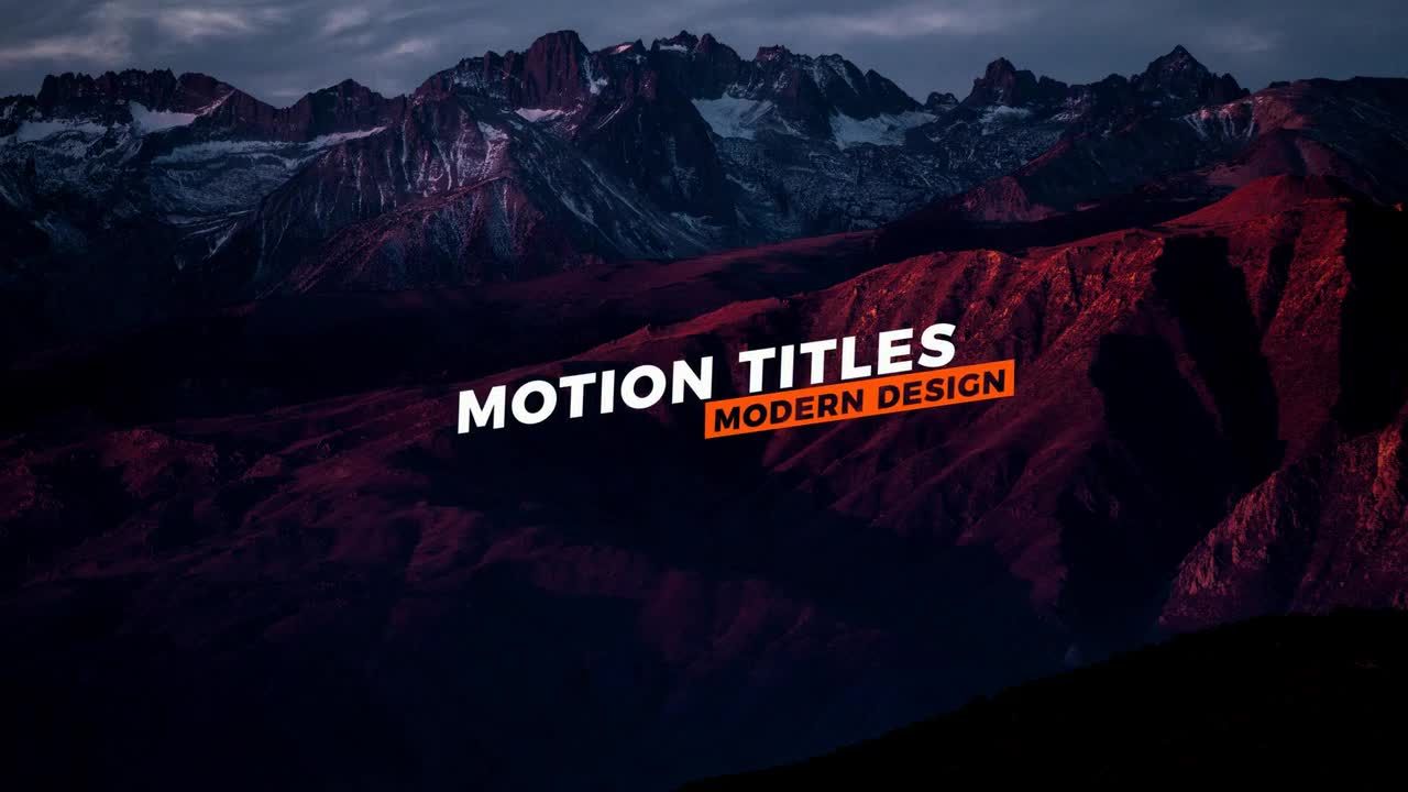 20种多用途现代标题素材库精选AE模板