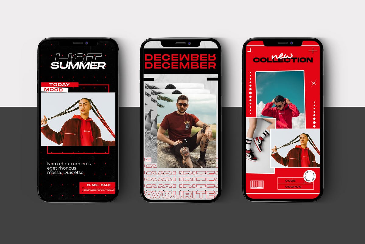 男装品牌Instagram平台推广设计素材 Instagram Story Template插图(2)