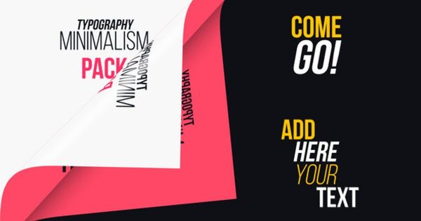 极简主义动画字体特效素材库精选AE模板 Minimalism Typography