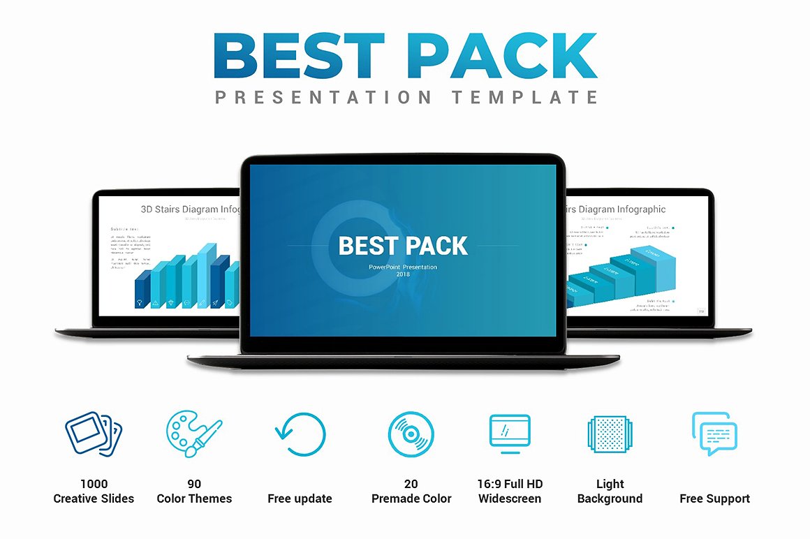 灵活，干净，简单，独特的PowerPoint模板。插图(2)