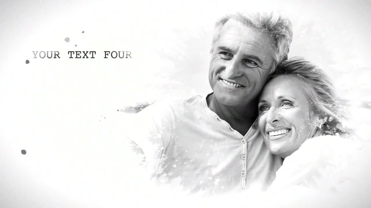 优雅的墨水美丽图像照片素材库精选AE模板