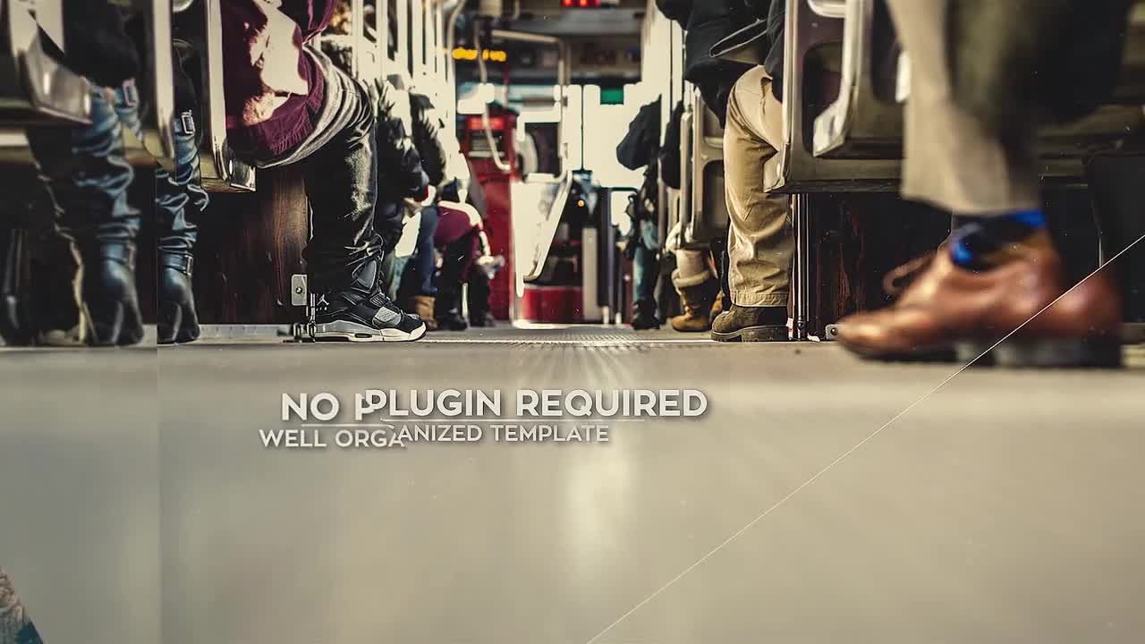 视差幻灯片简洁文本动画素材库精选AE模板