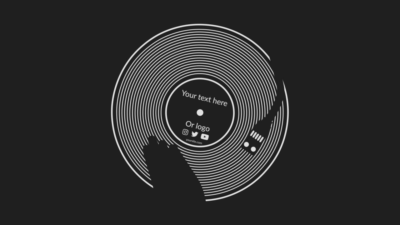干净创意的黑胶唱片移除展示徽标素材库精选AE模板