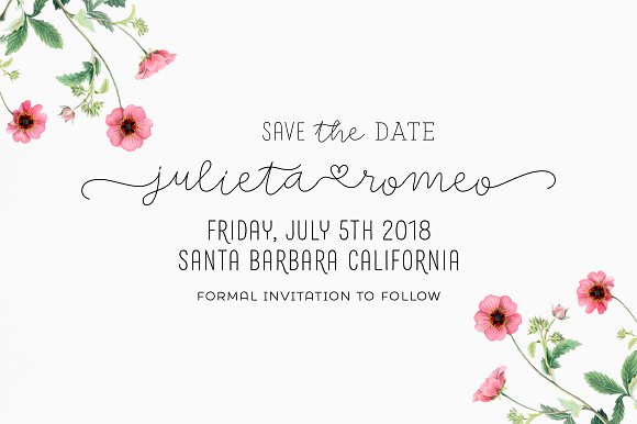 Save the Date Font插图1