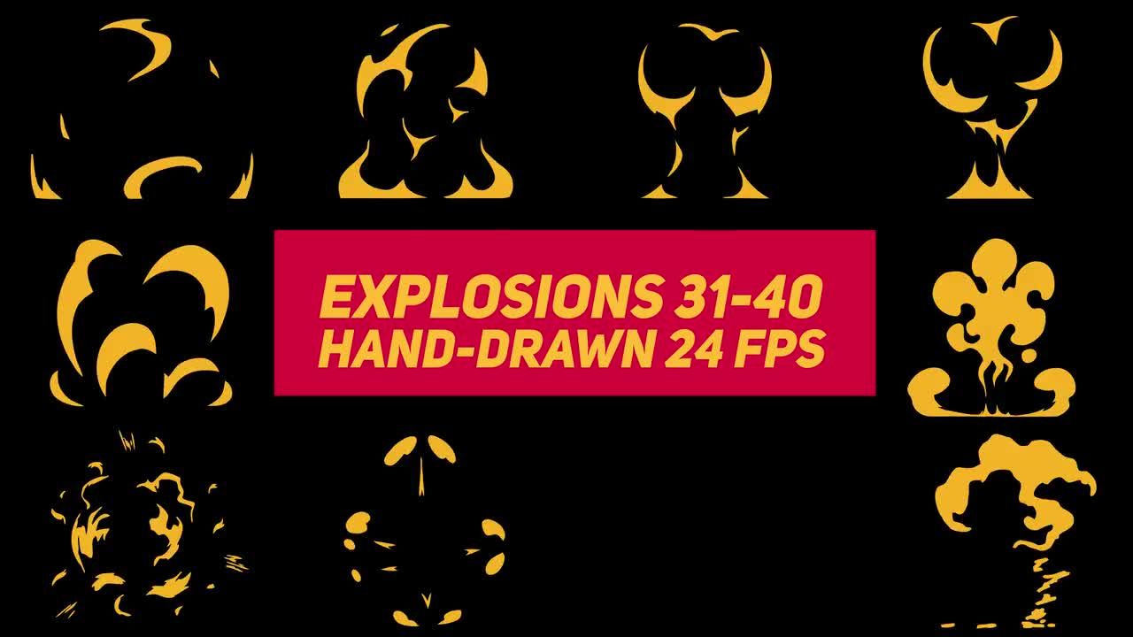 有趣富有创意的液体元素爆炸素材库精选AE模板