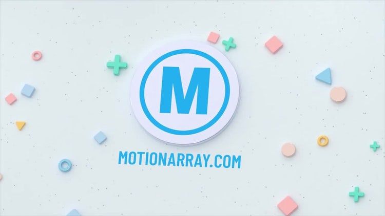 精美有趣的七彩形状徽标素材库精选AE模板