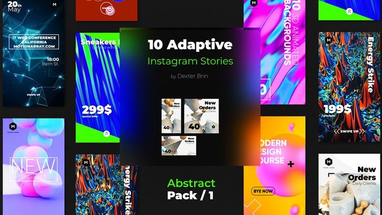 时尚简约的动态动画ae模板