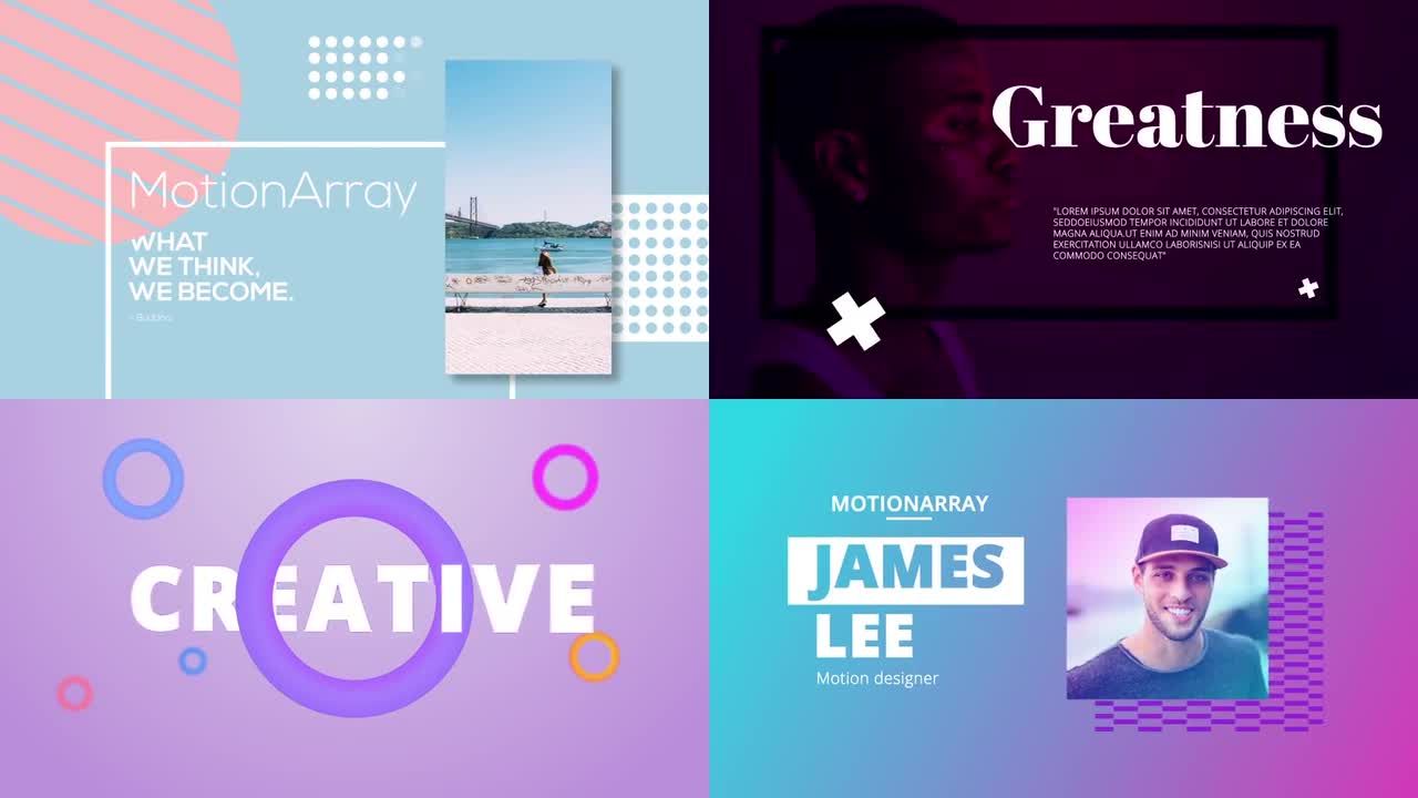 25个创意优雅的品牌标题素材库精选AE模板