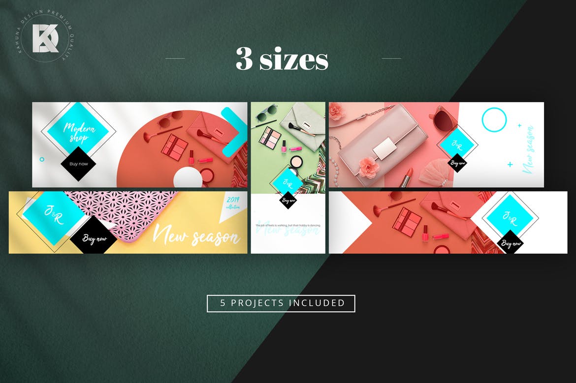 网上商城Banner广告图设计模板 Shop Banners Pack插图(1)