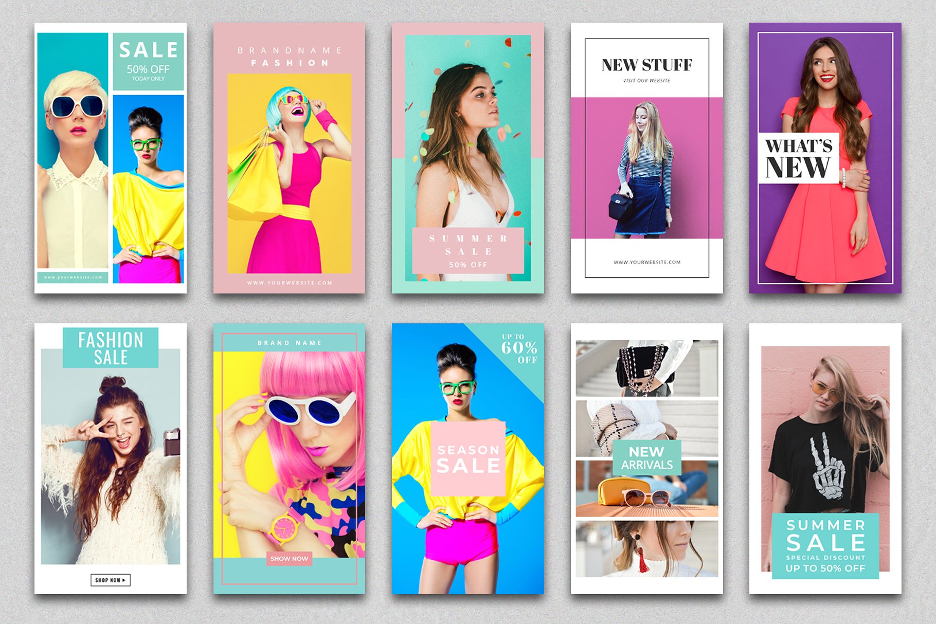 260款Instagram故事&文章贴图模板素材库精选 260 Instagram Stories & Post Bundle插图(6)