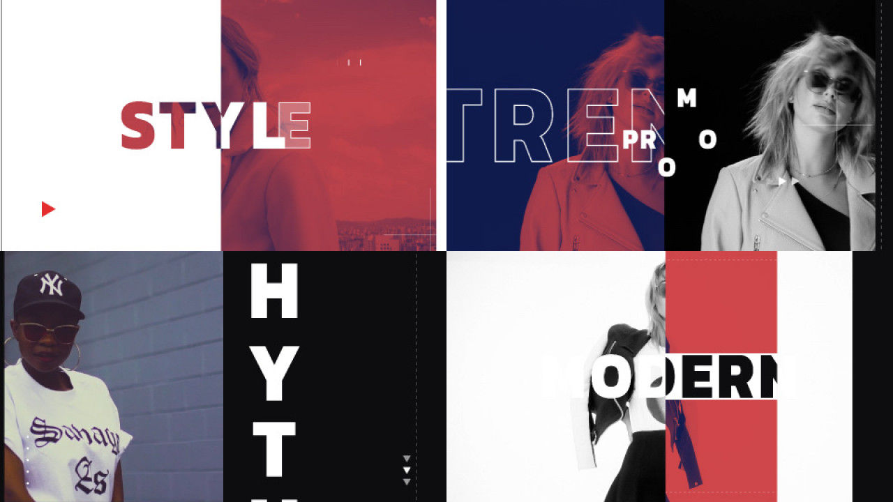 超现代的运动照片素材库精选AE模板