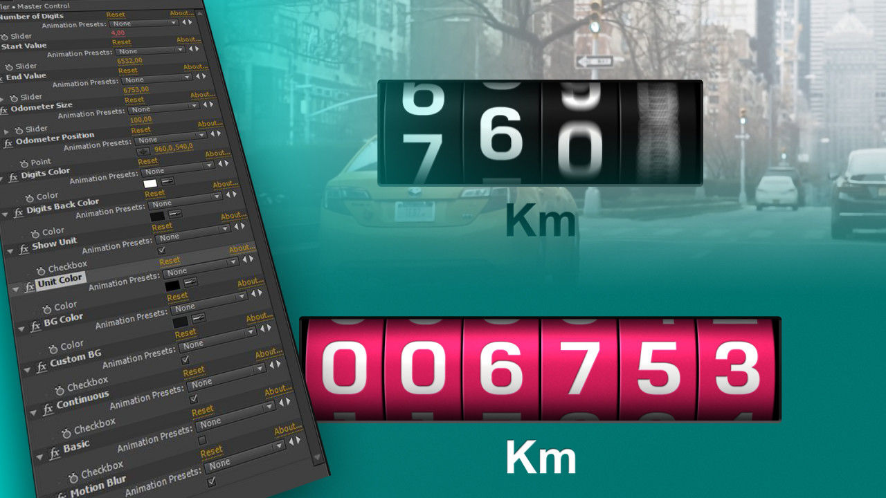 里程表动态素材库精选AE模板