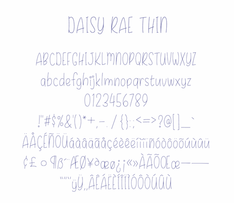 Daisy Rae Thin font素材之家精选英文字体