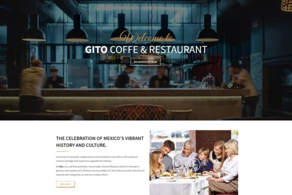 咖啡馆咖啡店&amp;西餐厅品牌网站Drupal主题 GITO – Cafe &amp; Restaurant Drupal 8 Theme