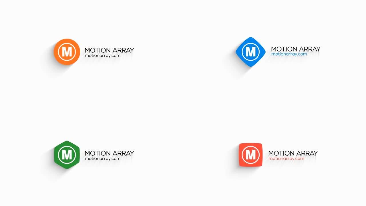 简短有趣的动画徽标显示素材库精选AE模板