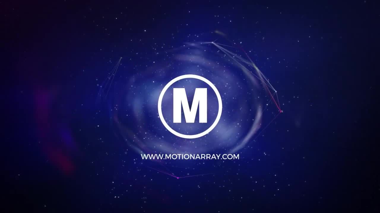 抽象点线连接几何图形logo展示素材库推荐PR模板