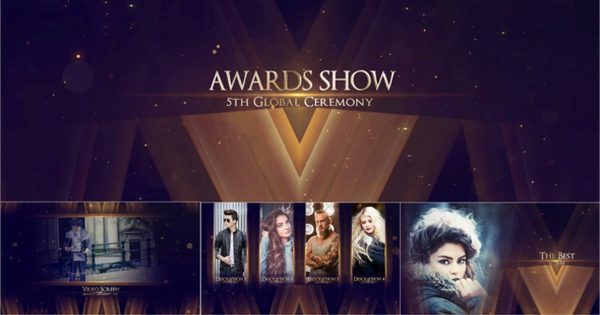 电影颁奖典礼年会颁奖视频素材库精选AE模板 Awards show