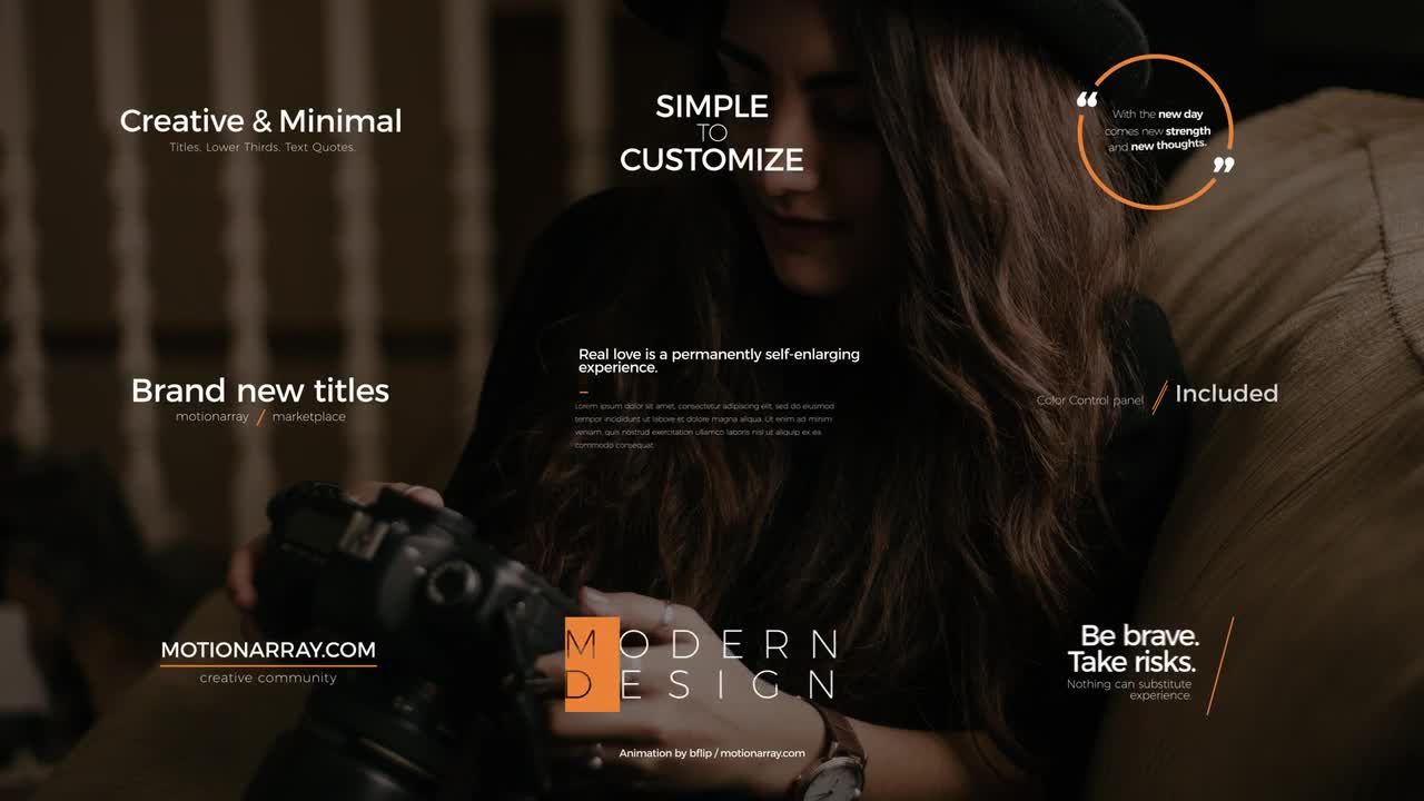 25个创意下三分之一电影全屏标题素材库精选AE模板