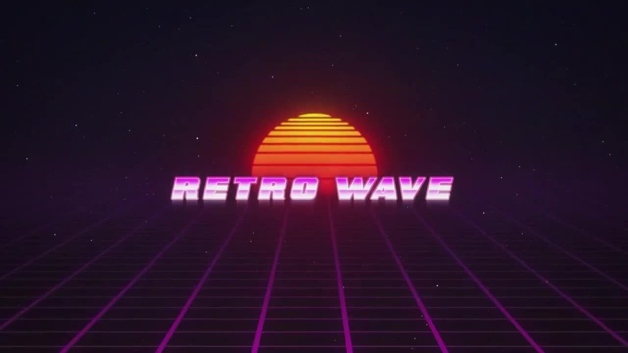 80年代复古电影波浪素材库精选AE模板