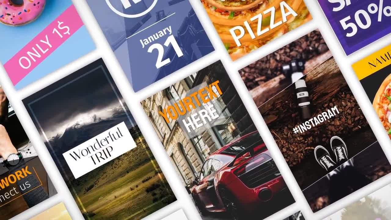 动感十足的Instagram故事动画素材库精选AE模板