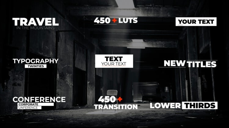 9个简洁创意的全屏标题动画素材库精选AE模板