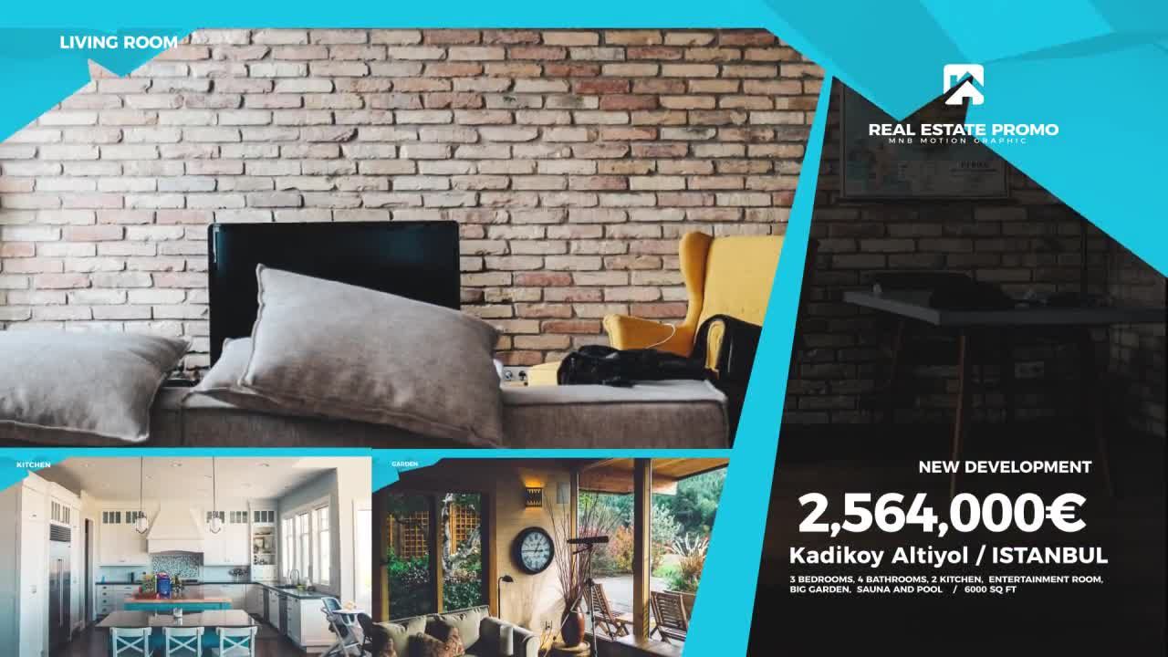 简洁时尚明亮的房地产项目推广素材库精选AE模板