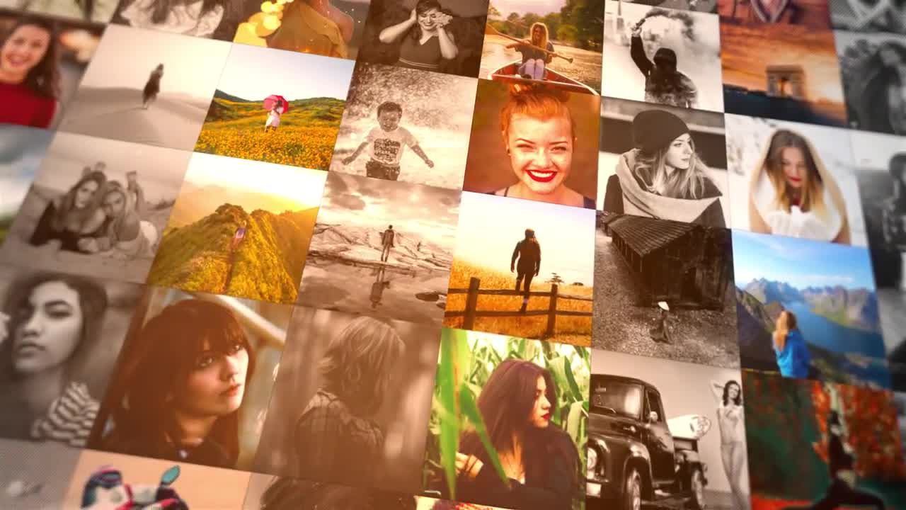 动画相机缓慢向后平移效果的多帧图标素材库精选AE模板