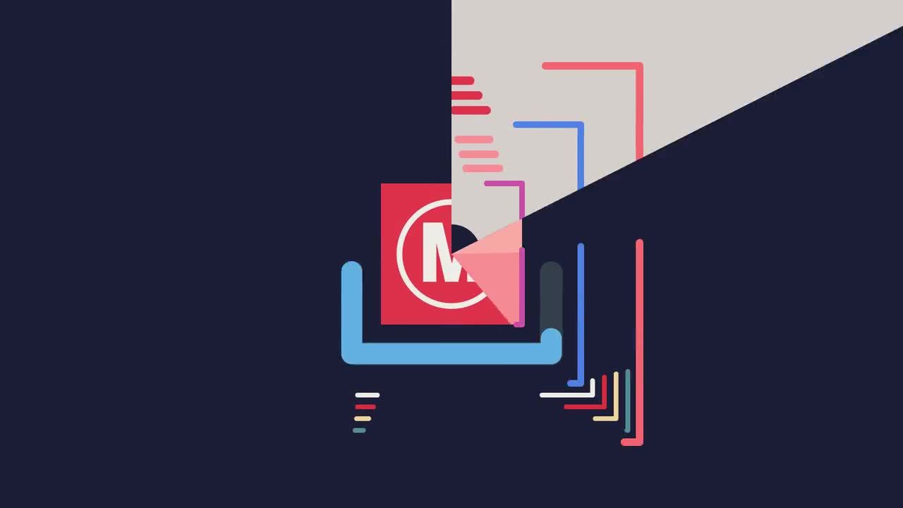 明亮多彩的动态动画形状Logo展示素材库精选AE模板