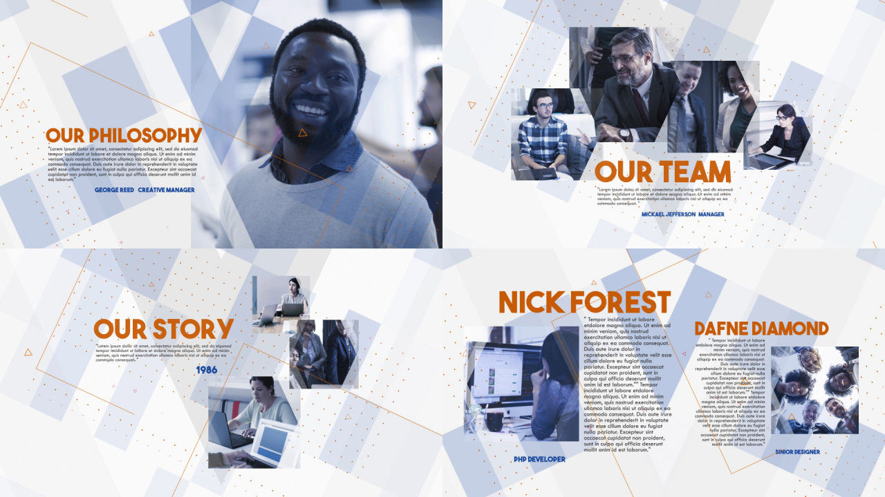 简洁新颖的企业介绍开场白素材库精选AE模板