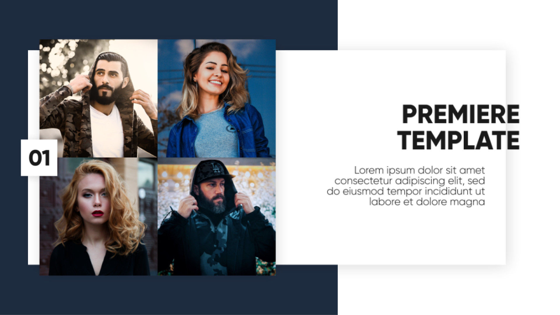 12个干净企业宣传演示动画素材库精选pr模板